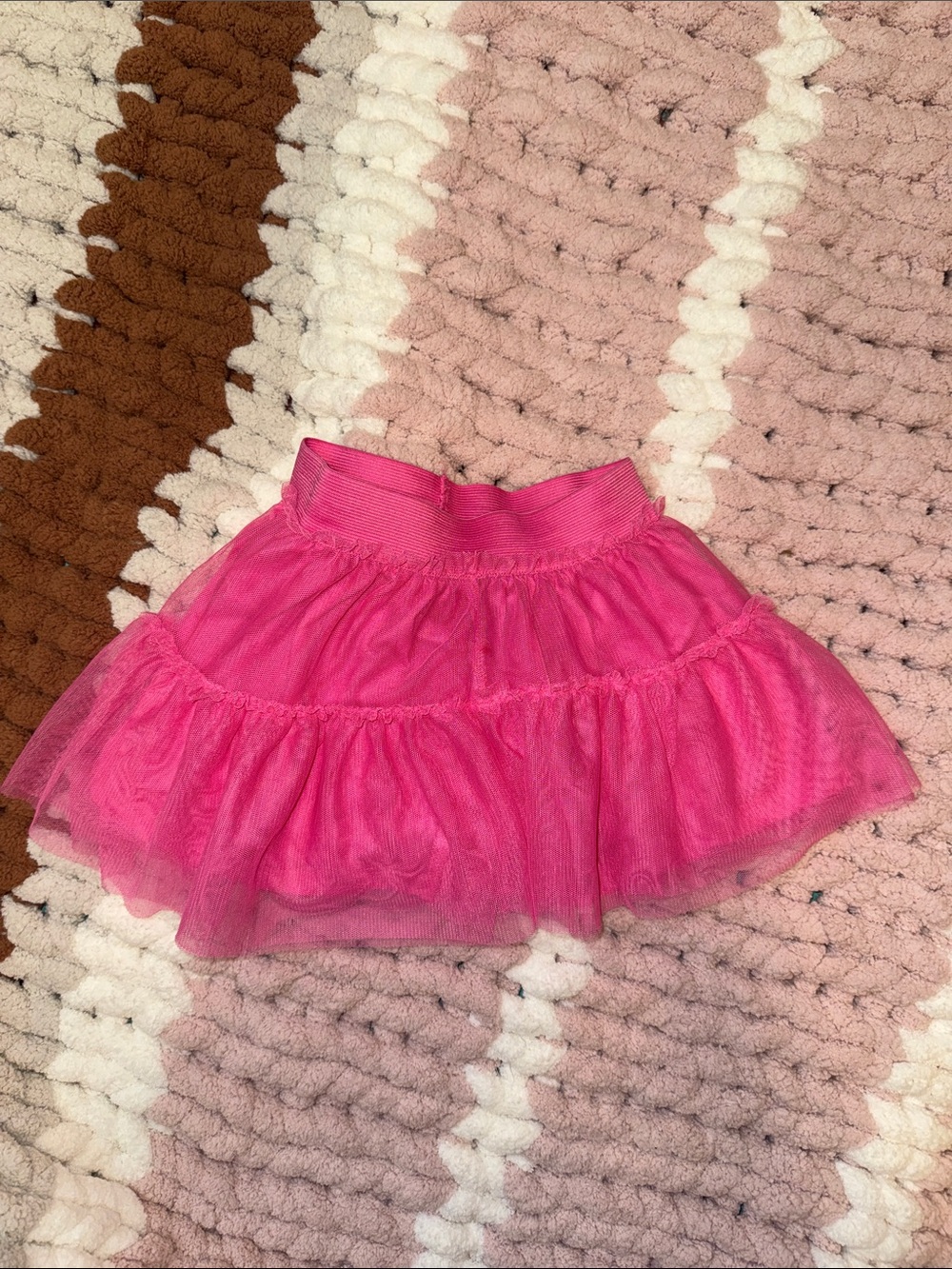 okie dokie Bright Hot Pink Layered Tulle Skirt